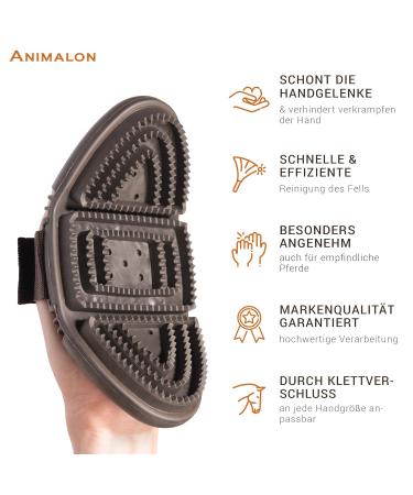 Animalon Careeflex Striegel | Flexible & Ergonomic Rubber Straps for Horses | Premium Horse Accessories & Cleaning Tools - Buy Online on GoSupps.com