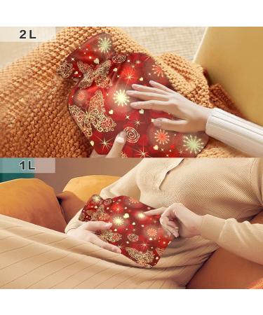 Valentine's Day Hearts Hot Water Bottle - 1L Pain Relief & Hand Feet Warmer | Ideal Heating Bag for Headaches - Buy Online on GoSupps.com