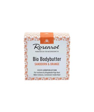 Rose Red Organic Body Butter - Sanddorn & Orange - 70g - Nourishing Moisturizer for Dry Skin - Buy Online on GoSupps.com