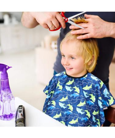 Children's Waterproof Haircut Cloak Set - 2 Pack Dolphin & Rocket Patterns | Kids Hairdresser Apron & Styling Caps - Buy Online on GoSupps.com