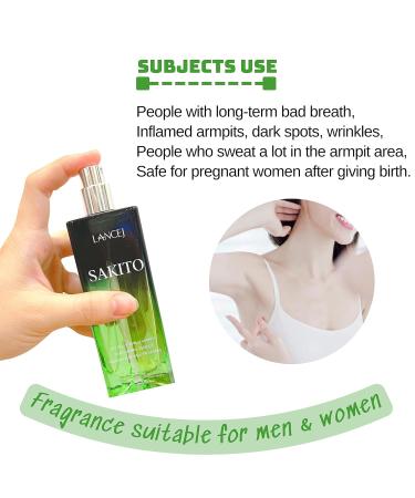 SAKITO Underarm Deodorant Spray - 24 Hour Protection No Stains Fresh Fragrance | 50ml International Shipping - Buy Online on GoSupps.com