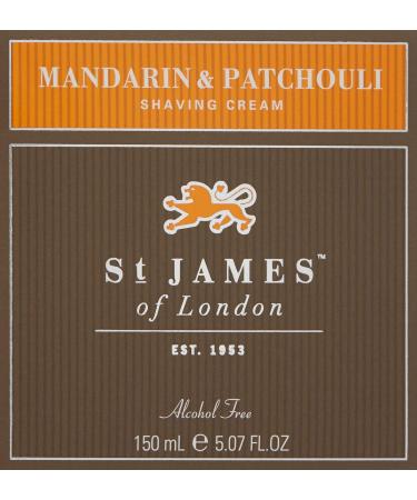 St James of London Mandarin & Patchouli Shave Cream Jar 5.07oz - Premium Shaving Cream for Men International Shipping Available - Buy Online on GoSupps.com