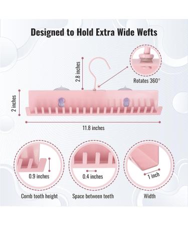 Hair Extension Holder - Lightweight Hair Extension Hanger w/ 2 Suction Cups 360 Rotating Hook - Smooth Powder- Coated Steel Hair Rack -Multi-Layer Hair Holder for Washing Drying & More - Buy Online on GoSupps.com