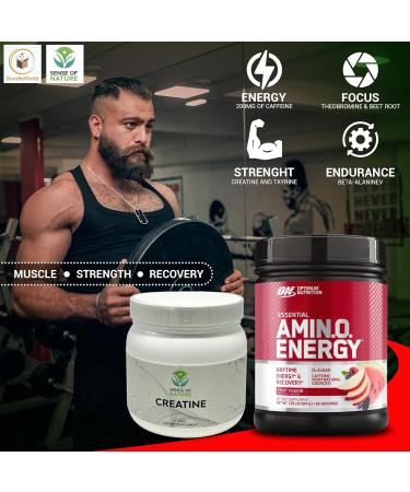 Optimum Nutrition Amino Energy - 65 Servings Fruit Fusion | BCAA Keto Friendly Green Tea & Coffee Extract - 450G - Buy Online on GoSupps.com