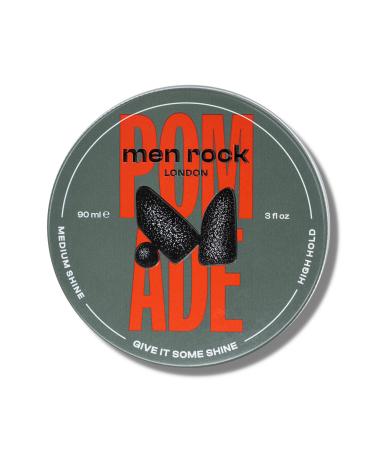 Men Rock Pomade with High Hold and Medium Shine for Slick and Classy Hairstyles Use on Damp or Dry Hair Suitable for All Hair Types and Lengths Fruity and Fresh Scent 90ml 90 ml (Pack of 1)