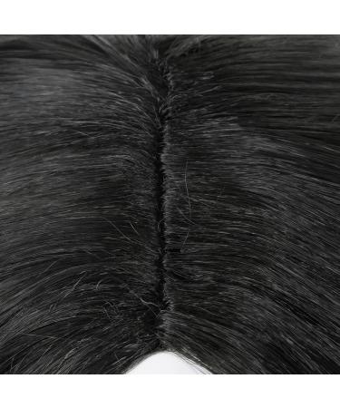 Long Straight Black Kids Wig with Flower Hair Clip - Wigs for Girls | Toddler Cosplay Hairpiece for Halloween Party - Includes Wig Cap | Uniquebe - Buy Online on GoSupps.com