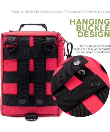 BearHoHo 160pcs Pet First Aid Kit - Portable Molle Storage Bag for Dogs - Emergency Rescue Medical Supplies - Red - Buy Online on GoSupps.com