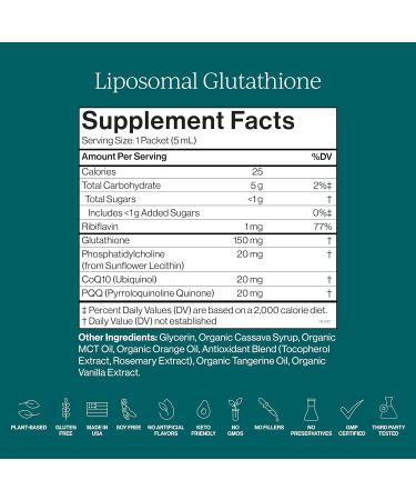 CYMBIOTIKA Liposomal Glutathione Supplement PQQ CoQ10 & Antioxidants for Detox Brain Energy Immune Support Advanced Absorption for Cellular Health & Longevity Citrus Vanilla 1 Month Supply Citrus Vanilla 0.17 Fl O  - Buy Online on GoSupps.com