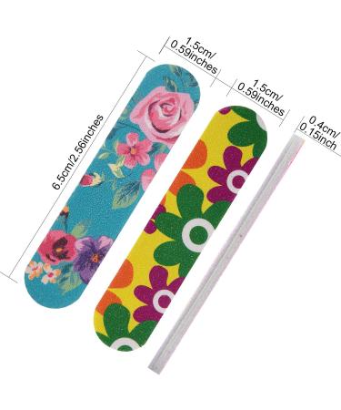 100 Double Sided Mini Nail Files Emery Boards for Women - 5 Colors - Buy Online on GoSupps.com