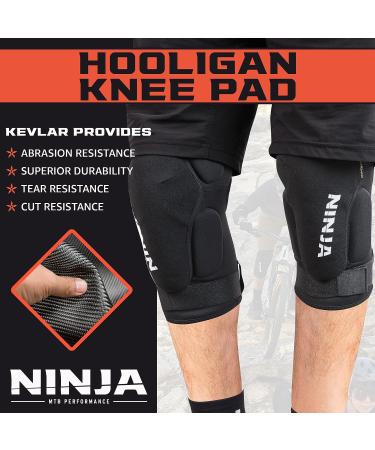 Ninja MTB Hooligan Knee Pad - Heavy Duty Protection for Mountain Bike and BMX Riders - Unisex, Medium Size - Buy Online on GoSupps.com