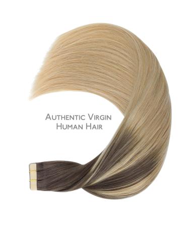 Alife Extensions Real Hair - 20PCs 60g Balayage Chocolate Brown to Dirty Blonde 65cm Tape-In Extensions - Buy Online on GoSupps.com