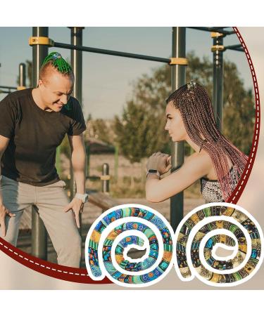 Spiral Lock Hair Tie Dreadlock Accessories - Colorful, Bendable Iron Wire Bands for Thick Curly Hair - 4 Pcs with Bags - Buy Online on GoSupps.com