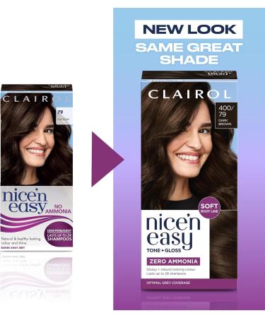 Clairol Nice'n Easy No Ammonia Hair Dye 79 Dark Brown - 1 Count - Buy Online on GoSupps.com