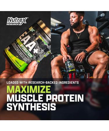 Nutrex Research EAA Hydration | EAAs + BCAA Powder | Muscle Recovery Strength Muscle Building Endurance | 8G Essential Amino Acids + Electrolytes | (Packaging My Vary) 30 Servings (Lemon Lime) - Buy Online on GoSupps.com