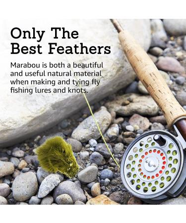 Creative Angler Chartreuse Marabou Bird Feathers - 0.3 oz for Fly Tying - Fly Fishing Flies Tail/Wings - Easy to Tie Lure - Buy Online on GoSupps.com