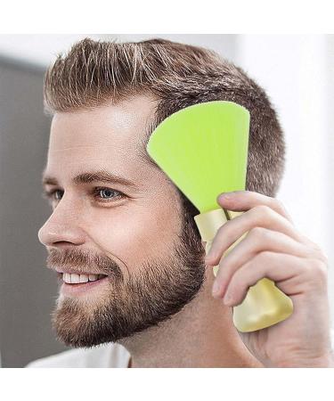Fluorescent Green Portable Beard Brush Gentle On Skin Replaceable Head For Men's Grooming Styling Accessory H041 - Buy Online on GoSupps.com