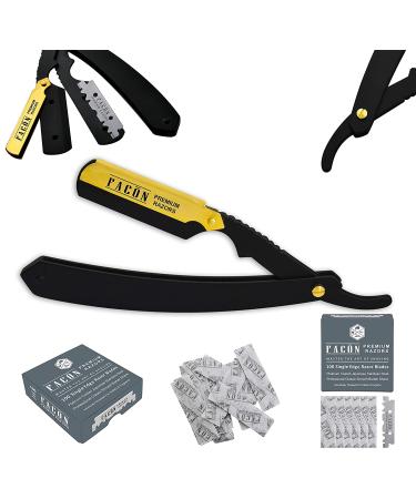 100 BLADES + Facn Professional Premium Straight Edge Barber Razor Salon Quality Shavette - Buy Online on GoSupps.com