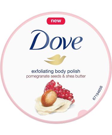 Dove Pomegranate & Shea Butter Body Scrub 10.5 oz - Exfoliating Body Polish for Silky Soft Skin - Buy Online on GoSupps.com