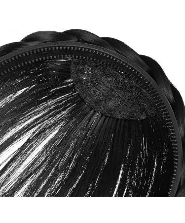 Fashion Synthetic Wig Headband Front Hair Bangs Fringe Extensions Women Girls Black - Buy Online on GoSupps.com