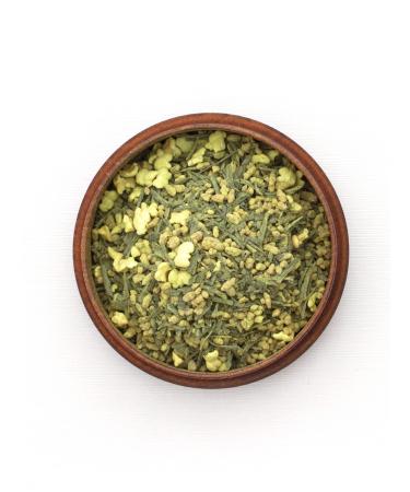ORYOKI Japanese Genmaicha 'n' Matcha green tea organic premium 100g loose leaf unflavored. Small garden in Fukuoka. Sencha invigorating matcha natural reddish and stamped rice.