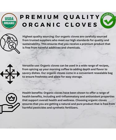 Organic Whole Cloves - 100% Pure USDA Organic - Non-GMO | Keto Friendly | Non-Irradiated - 16 OZ - Buy Online on GoSupps.com