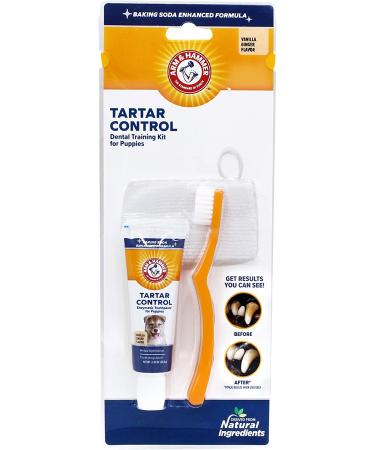 Arm & Hammer Tartar Control Dental Kit for Puppies - Vanilla Ginger | 4 Piece Set - Buy Online on GoSupps.com