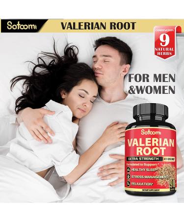 Valerian Root Extract Capsules - 4105mg, 90 Vegan Caps, 3-Month Supply - Natural Relaxation, Joyful Mood & Sleep Support - Buy Online on GoSupps.com
