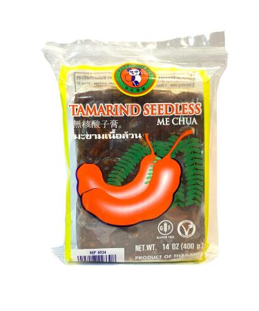 Happy Panda Seedless Tamarind Paste 14 Ounce Package (Imli | Me Chua | Tamarindo) 14 Ounce (Pack of 1)