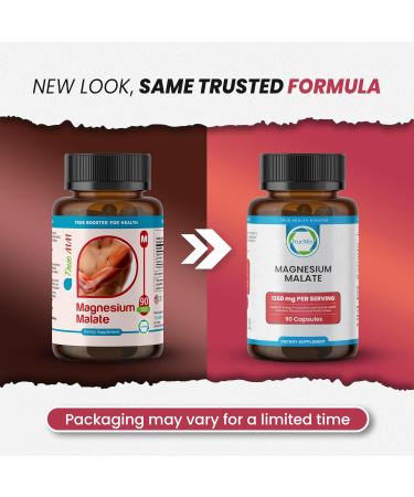 Truemed Magnesium Malate Capsules 1350mg High Bioavailability Magnesium Supplement for Muscle Function, Energy & Metabolic Support, Vegan, Non-GMO, Made in USA - 90 Capsules - Buy Online on GoSupps.com