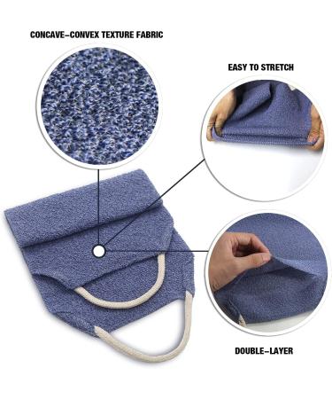 Evridwear Exfoliating Back Scrubber with Handles - Dual-Sided for Deep Cleansing and Blood Circulation - Men and Women - One Size - Buy Online on GoSupps.com
