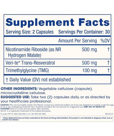 ProHealth Nicotinamide Riboside Pro Complete | 60 Capsules | Comprehensive NAD+ Support | 500mg Nicotinamide Riboside + 500mg Trans-Resveratrol + 100mg TMG Per Serving | USA Manufactured Lab-Tested - Buy Online on GoSupps.com