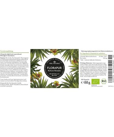 Florapur Cultures Complex - 20 Billion Probiotic Capsules with Organic Inulin | Vegan & Lab Tested for Optimal Gut Health - Buy Online on GoSupps.com
