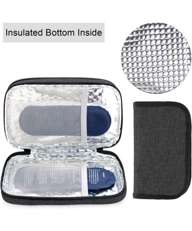 Luxja Insulin Diabetic Bag - Double Layer Insulin Pocket for Blood Sugar Devices & Diabetes Accessories - Black Version - Buy Online on GoSupps.com