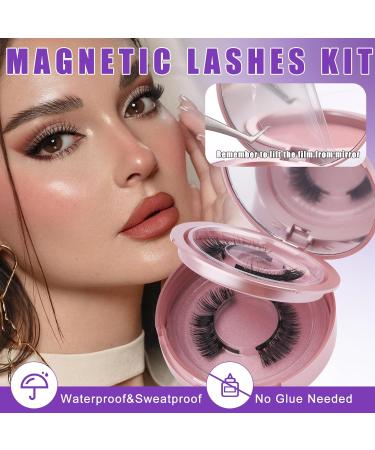 Magnetic Eyelashes 2 Pairs Reusable Magnetic Lashes with Applicator No Glue Magnetic Eye lashes Natural Look without Eyeliner Magnetic Lashes Kit(magnetic lashes-K8+604) CX-K8+604 - Buy Online on GoSupps.com