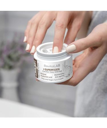 RevitaLAB - Moisturizing and anti-aging collagen day and night cream enriched with hyaluronic acid superfoods and UVA/UVB filter for people aged 30 to 45 50 ml (pack) - Buy Online on GoSupps.com