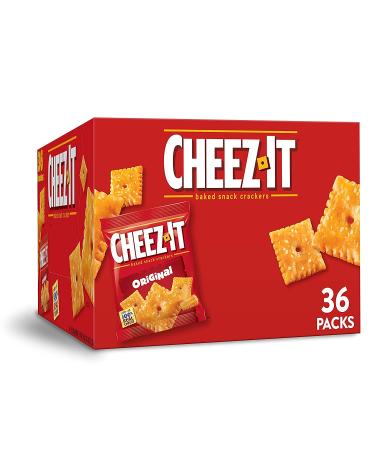 Cheez-It Original Cheese Crackers 1.5 oz Single Serve Bag (Pack of 36) - School Lunch Snack - Buy Online on GoSupps.com