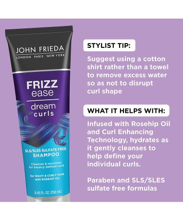 Frizz Ease Dream Curls Curly Hair Shampoo 8.45oz (Pack of 2) - Sulfate Free, Controls Frizz, Curl Enhancing Technology - Buy Online on GoSupps.com