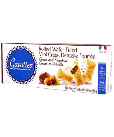 Gavottes Gourmet French Mini Crepes with Chocolate Hazelnut Filling - All-Natural Treat (1 Pack) - Buy Online on GoSupps.com