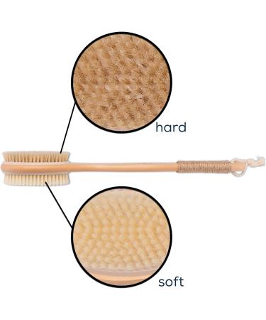 K-Pro Back Brush with Long Handle - Dual-Sided Soft & Hard Bristles for Ultimate Body Care | International Shipping - Buy Online on GoSupps.com