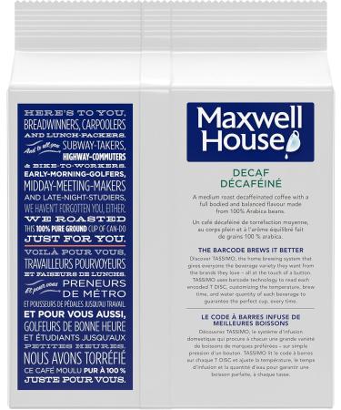 Tassimo Maxwell House Decaffeinated Coffee Single Serve T-Discs 110g (5 Boxes of 14 T-Discs) - Buy Online on GoSupps.com