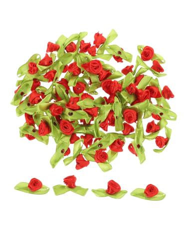 COHEALI 500pcs Small Shape Patches Bag Leaves Scarf Headdress with Diy Dress Heads Crafts Flowers Floral Red 3.00X2.00X1.80CM
