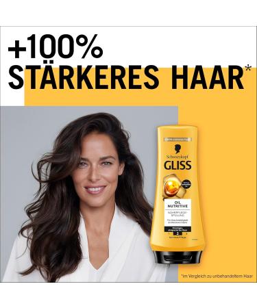 Gliss Conditioner Oil Nutritive (200 ml) conditioner intensely nourishes damaged and damaged hair the conditioner ensures perfect detangling - Buy Online on GoSupps.com