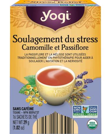 Yogi Tea - Chamomile Passionflower Stress Relief Tea (3 Pack) - With Lemon Balm Lavender and Eleuthero Root - Caffeine Free Organic Herbal Tea - 48 Tea Bags - Buy Online on GoSupps.com
