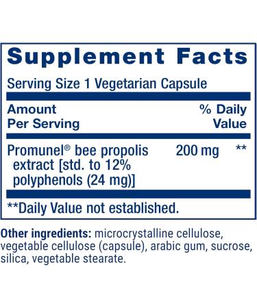 Life Extension Bee Immune Propolis Capsules Immune Support Respiratory Health bee Propolis Gluten-Free Non-GMO Vegetarian 60 Capsules - Buy Online on GoSupps.com