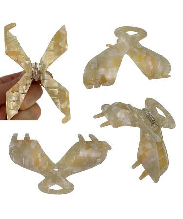 High-Quality 10 cm Large Claw Clip for Women - Perfect Hair Accessory for Thick Hair - Stylish White Hair Jewelry - Buy Online on GoSupps.com