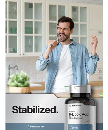 Stabilized R-Lipoic Acid 300mg with Biotin | 60 Capsules Na-RALA Supplement | Non-GMO & Gluten Free - Buy Online on GoSupps.com