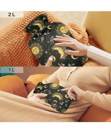 Bohemian Sun Moon Hot Water Bottle 1L | Pain Relief & Cramps | BPA Free Cover - Buy Online on GoSupps.com