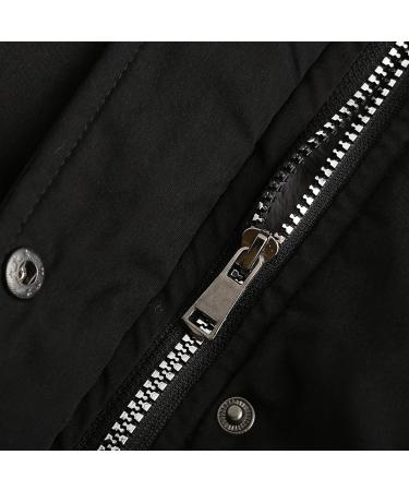 Shop Hanxiulin Women's Oversized Fleece Jacket - Plush Windproof & Elegant Winter Coat in XL Black - Buy Online on GoSupps.com