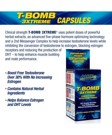 MHP Clinical Strength T-Bomb 3Xtreme - 168 Tablets for Enhanced Testosterone Support - Buy Online on GoSupps.com