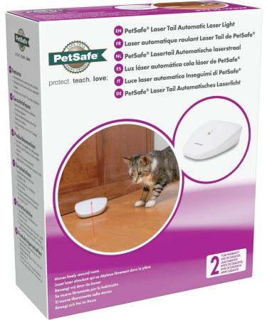 PetSafe Laser Tail Automatic Laser Light Interactive Playtime For Cats Moving Cat Toy White - Buy Online on GoSupps.com